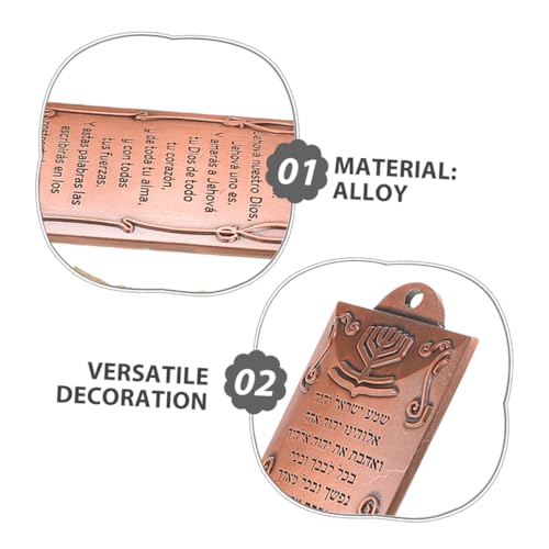 STOBAZA 2 Stück Teiliges Vintage Mezuzah aus Robustem Legierungsmetall mit Schriftrolle Wetterbeständig und Langlebig für und Jüdische Türdekoration bei Religiösen Festen und Alltag STOBAZA 2 Stück Teiliges Vintage Mezuzah aus Robustem Legierungsmetall mit Schriftrolle Wetterbeständig und Langlebig für und Jüdische Türdekoration bei Religiösen Festen und Alltag von STOBAZA