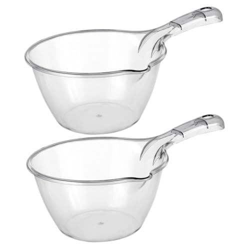 STOBAZA 2 Stück Teiliges Wasserschöpfer aus Robustem Kunststoff mit Langem Griff Dicke Badekelle und Küchenlöffel Vielseitig Einsetzbar für Haushalt Bad Garten und Camping Praktisch und von STOBAZA