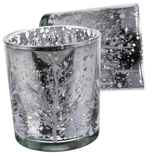 STOBAZA 2 Stück Teiliges Weihnachts Glas Kerzenhalter mit Tannenbaum Motiv Robustes Teelicht Ständer Design für Festliche Tischdekoration und Gemütliche Xmas Atmosphäre STOBAZA 2 Stück Teiliges Weihnachts Glas Kerzenhalter mit Tannenbaum Motiv Robustes Teelicht Ständer Design für Festliche Tischdekoration und Gemütliche Xmas Atmosphäre von STOBAZA