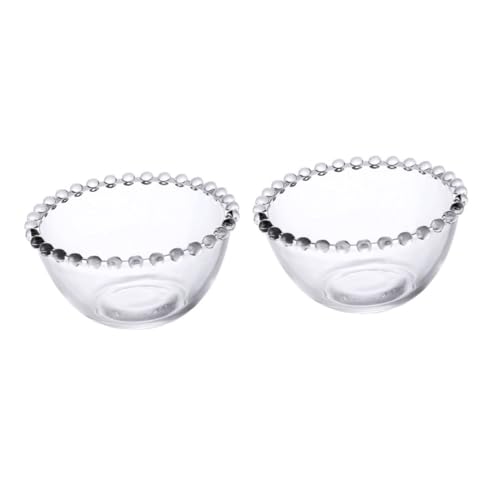STOBAZA 2 Stück Transparente Glasschüssel mit Perlenrand Dekorative Dessert und Salatschale aus Robustem Glas Vielseitig für Eis Obst Snacks Geeignet für Haushalt Restaurants und STOBAZA 2 Stück Transparente Glasschüssel mit Perlenrand Dekorative Dessert und Salatschale aus Robustem Glas Vielseitig für Eis Obst Snacks Geeignet für Haushalt Restaurants und von STOBAZA