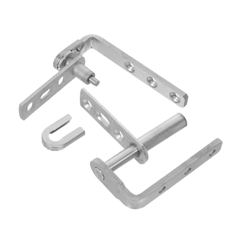 STOBAZA 2 Stück Türangel Louvre Door Hardware selbstschließende Türscharniere Louvre -Türscharnier -Hardware Limousinen -Türscharnier rostfrei Schwingtürscharniere Rostfreier Stahl Silber von STOBAZA