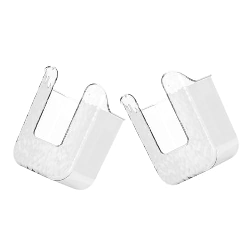 STOBAZA 2 Stück Wandmontierte Feuchttücherbox Transparent Weiß Ohne Bohren Praktische Aufbewahrungsbox Für Bad Küche Toilette Organizer Platzsparend Installieren von STOBAZA