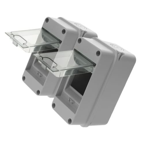 STOBAZA 2 Stück Wege Verteilerkasten Schutzbox mit Transparentem Fenster für Außen Innenbereich Abs PC Gehäuse Einfache Installation Überwachungsschutz Sicherungsautomat STOBAZA 2 Stück Wege Verteilerkasten Schutzbox mit Transparentem Fenster für Außen Innenbereich Abs PC Gehäuse Einfache Installation Überwachungsschutz Sicherungsautomat von STOBAZA