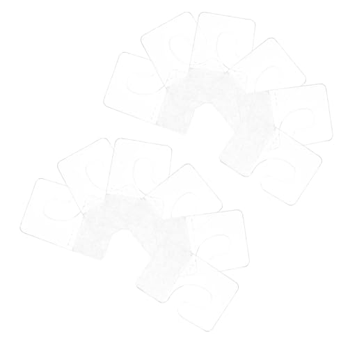 STOBAZA 200 Stück selbstklebender Haken Löschen klebriger Hang -Registerkarten Plastikhänge -Tags Haken Slot -Loch -Klebstoff -Hang -Tag Wandhakenbügel Transparent von STOBAZA