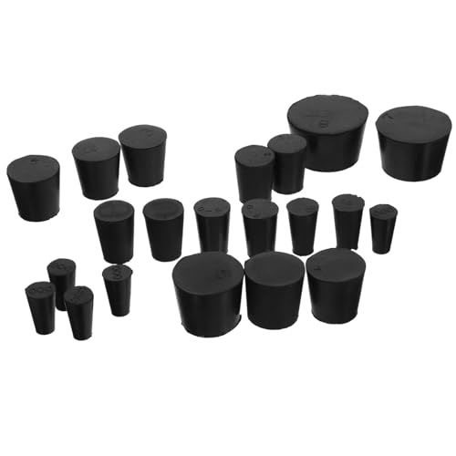 STOBAZA 21 Stück Teiliges Gummi stopfen für Labor Reagenzgläser Robuste Dichte Gummistopfen Vielseitig Einsetzbar für Sichere Abdichtung und Einfache Handhabung im Forschungs Laborbereich von STOBAZA