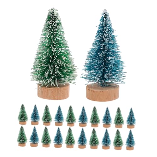 STOBAZA 24 Stück Mini 5 cm Weihnachtsbaumschmuck: Tischplatte Winter Kiefer mit künstlichem Schneefrost – Holzsockel Miniatur-Weihnachtsdekoration für Sandtisch STOBAZA 24 Stück Mini 5 cm Weihnachtsbaumschmuck: Tischplatte Winter Kiefer mit künstlichem Schneefrost – Holzsockel Miniatur-Weihnachtsdekoration für Sandtisch von STOBAZA
