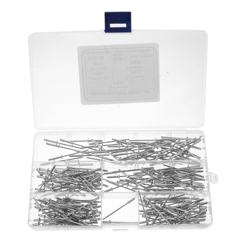 STOBAZA 250 Stück Teiliges Aluminium Blindniet Sortiment Runde Kopf Enden Langlebig und Robust Praktische Nietverbindung für DIY Einfache Installation Kratzfrei Hohe Festigkeit von STOBAZA