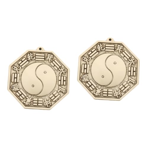 STOBAZA 2stücke Feng Shui Bagua Spiegel Ornament Aus Reinem Tai-chi Spiegel Zur Heimdekoration Und Abwehr Von Bösen Einflüssen Perfektes Für Glück Und Wohlstand von STOBAZA