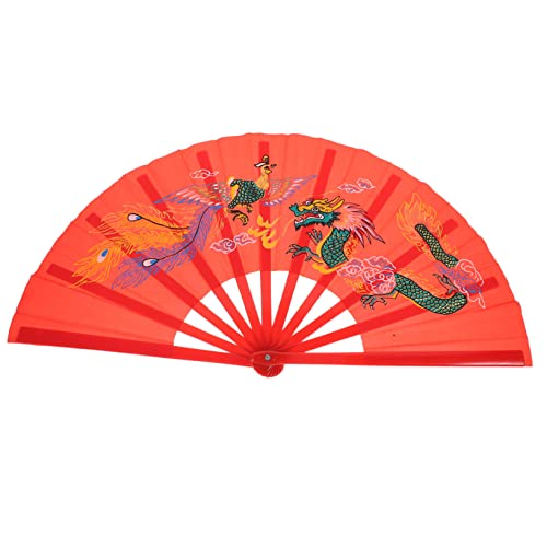 STOBAZA 2St Tai-Chi-Fan Ventilatoren tragbar Lüfter Handventilator faltbar Fans Chinese Fan chinesischer fächer Faltfächer Japanisches Tanzender Fan Ferientanz-Fan Plastik rot von STOBAZA