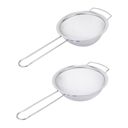 STOBAZA 2Stücke Mehlsieb Handheld für Bäckerei Langlebiges Metallsieb zu Bedienen Mehlsichtung für Backwaren STOBAZA 2Stücke Mehlsieb Handheld für Bäckerei Langlebiges Metallsieb zu Bedienen Mehlsichtung für Backwaren von STOBAZA