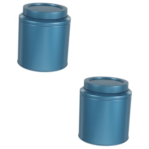 STOBAZA 2 Stücke Luftdichten Tee Blatt Container Tee Zinn Kanister Deckel Lagerung Jar Für Lose Tee Kaffee von STOBAZA