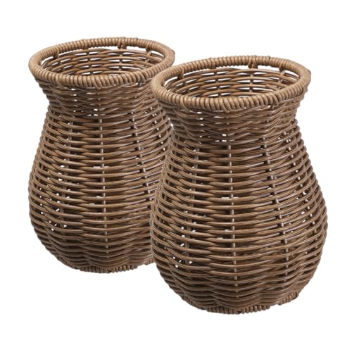 STOBAZA 2stücke Geflochtene Plastikvase Für Blumen Handgefertigte Dekovase Rustikale Blumenvase Landhausvase Geflochtene Plastikvase Rustikale Vase Für Inneneinrichtung STOBAZA 2stücke Geflochtene Plastikvase Für Blumen Handgefertigte Dekovase Rustikale Blumenvase Landhausvase Geflochtene Plastikvase Rustikale Vase Für Inneneinrichtung von STOBAZA