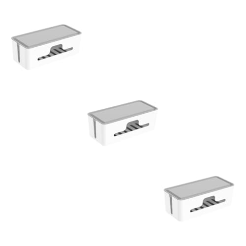 STOBAZA 3 Aufbewahrungskiste Kabelschacht aufbewahrungsdose Kabel-Organizer Schreibtisch-Kabelmanagement Einweg Einwegmaske Vorratsbehälter Datenleitungsorganisator Mode von STOBAZA