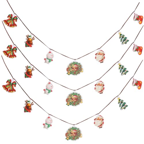 STOBAZA 3 Stck. Weihnachts Papierbanner Teilig Bunt Hängend Weihnachtsdeko für Party Fenster Wand Tür Festliche Girlande STOBAZA 3 Stck. Weihnachts Papierbanner Teilig Bunt Hängend Weihnachtsdeko für Party Fenster Wand Tür Festliche Girlande von STOBAZA