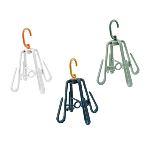 STOBAZA 3stücke Schuhregal Zum Aufhängen Aus Kunststoff Mit Vier Haken Balkon Schuhe Aufhänger Winddicht Einlegesohle Clip Rack Platzsparend Schuhzubehör Einfacher Wäscheständer Schuhhaken von STOBAZA