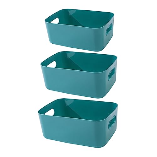 STOBAZA 3 Stück Kunststoff Aufbewahrungskörbe Stapelbar Grün Für Büro Küche Spielzeug Mit Griffen Multifunktional STOBAZA 3 Stück Kunststoff Aufbewahrungskörbe Stapelbar Grün Für Büro Küche Spielzeug Mit Griffen Multifunktional von STOBAZA