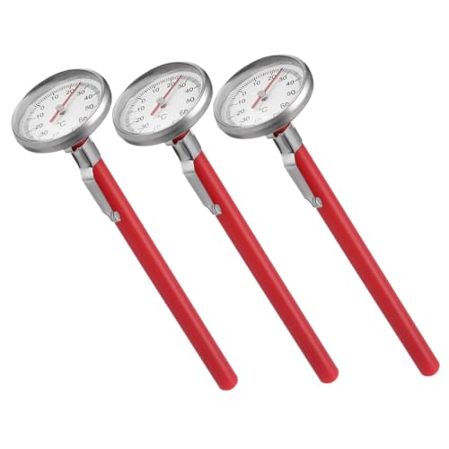 STOBAZA 3 Stück Mechanisches Auto-Innenraum Thermometer für Klimaanlage Robuste Edelstahlkonstruktion Einfache Installation Klare Ablesung Langlebig Passend für Pkw-Modelle von STOBAZA