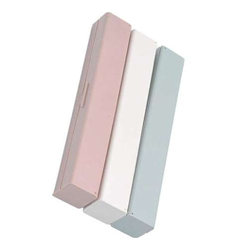 STOBAZA 3 Stück Teiliges Frischhaltefolie Aufbewahrungsbox Schneideklinge Praktische Wrap Dispenser Organizer für Küche Langlebig Farblich Sortiert Blau von STOBAZA