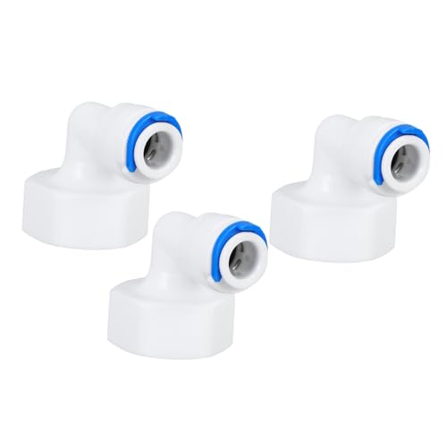 STOBAZA 3 Stück Teiliges Winkeladapter Innengewinde Schnellanschluss Wasserfilter Rohrdurchmesser Adapter für Wasserleitung Stecksystem Druckbeständig und Vielseitig Kompatibel von STOBAZA