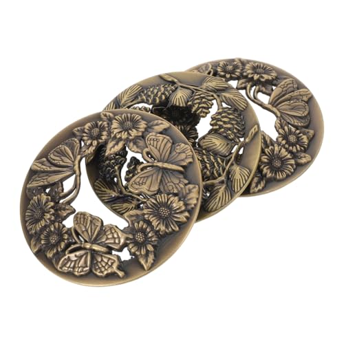 STOBAZA 3stücke Ersatz Deckel Für Kerzengläser Vintage-Stil Metall Teelichtschirme Hülsen Ersatzdeckel Passt Nahtlos Kerzengläser Fördert Gleichmäßiges Abbrennen Verhindert von STOBAZA