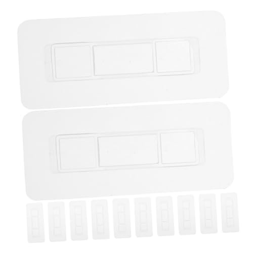 STOBAZA 30 Stück Teiliges Transparente Selbstklebende Wandhaken mit Starkem Halt und Langstreifigem Design Belastbar und Bohrfrei für Küche Bad und Büro zur Praktischen Aufbewahrung von STOBAZA