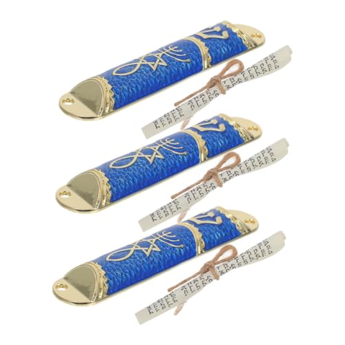 STOBAZA 3er-Set Jüdisches Mesusa-etui: Hebräische Haussegenrolle Inklusive – Judaica-heimdekor – Glücksdekoration, Jüdische Feiertagsgeschenke von STOBAZA