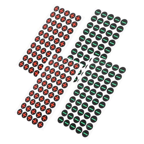 STOBAZA 4 Blätter Wasserdichte Batterie Polarity Sticker Teiliges mit Selbstklebenden Plus und Minuszeichen für Maschinen Elektrische Geräte und Sicherheitskennzeichnung Langlebige von STOBAZA