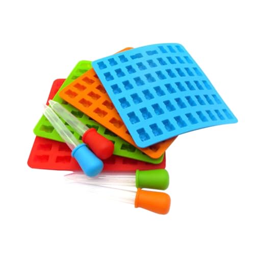STOBAZA 4 Sätze Kammer Bären Silikon Schokoladenform mit Tropfer Bunte DIY Gummibärchen Pralinen Jelly und Eiswürfelform Bpa Frei Flexible Gießformen für Selbstgemachte Süßigkeiten STOBAZA 4 Sätze Kammer Bären Silikon Schokoladenform mit Tropfer Bunte DIY Gummibärchen Pralinen Jelly und Eiswürfelform Bpa Frei Flexible Gießformen für Selbstgemachte Süßigkeiten von STOBAZA