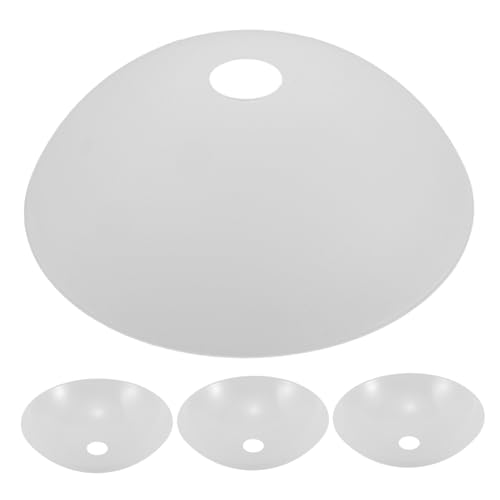 STOBAZA 4 Stück Halbrunde PVC Lampenschirme für Deckenleuchten Minimalistisches Design Warmes Licht Leicht Elegant für Wohnzimmer und Schlafzimmer Dekoration von STOBAZA