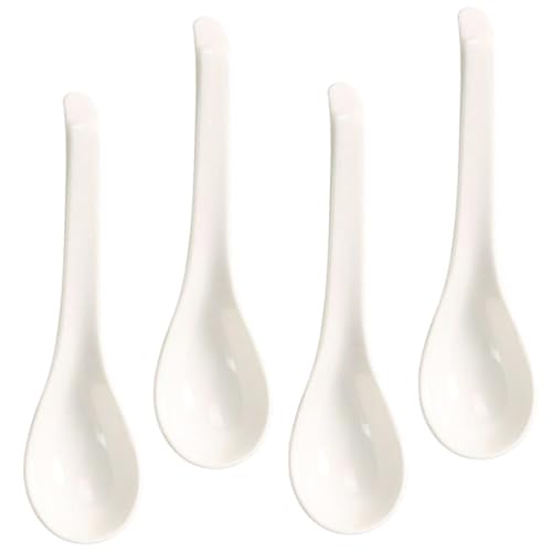 STOBAZA 4 Stück Keramik Suppenlöffel Weiß Porzellan Haushaltslöffel Vielseitig für Suppe Reis Dessert Langlebig Einfach zu Reinigen Modernes Design STOBAZA 4 Stück Keramik Suppenlöffel Weiß Porzellan Haushaltslöffel Vielseitig für Suppe Reis Dessert Langlebig Einfach zu Reinigen Modernes Design von STOBAZA