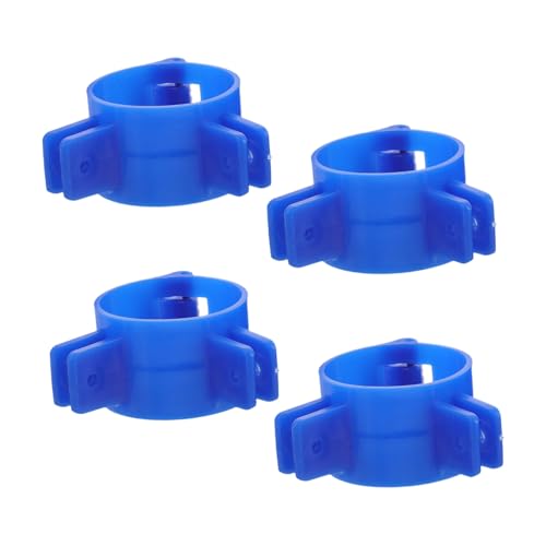 STOBAZA 4 Stück Klapptischbasiszubehör Eckbeinfixierplatte Klammer Tischschnalle Faltbare Tischhalterung Tischverriegelungsklemme Tischhalterung Hardware Tischbeinstütze Plastik Blau von STOBAZA