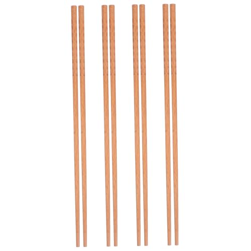 STOBAZA 4 Stück Lange Essstäbchen aus Natürlichem Buchenholz Hitzebeständig mit Rutschfestem Design Wiederverwendbare Kochstäbchen für Hotpot Braten Nudeln Vielseitig für Chinesische und von STOBAZA