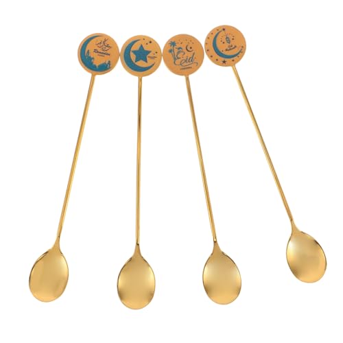 STOBAZA 4 Stück Teiliges Dessertlöffel Edelstahl mit Stern-mond-design Spiegelpoliert Vielseitig für Kaffee Tee Eiscreme und Kleine Desserts Edles für Ramadan und Besondere Anlässe STOBAZA 4 Stück Teiliges Dessertlöffel Edelstahl mit Stern-mond-design Spiegelpoliert Vielseitig für Kaffee Tee Eiscreme und Kleine Desserts Edles für Ramadan und Besondere Anlässe von STOBAZA