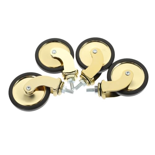 STOBAZA 4 Stück Teiliges Goldene Möbelrollen Geräuscharme Lenkrollen mit Schraubstift Stabile Transportrollen für Schlafzimmermöbel Küchenwagen und Vielseitige Möbelwagen STOBAZA 4 Stück Teiliges Goldene Möbelrollen Geräuscharme Lenkrollen mit Schraubstift Stabile Transportrollen für Schlafzimmermöbel Küchenwagen und Vielseitige Möbelwagen von STOBAZA