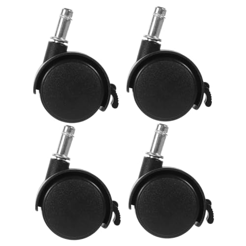 STOBAZA 4 Stück Teiliges Kleine Mülleimerräder mit Schwenkrädern und Bremse Langlebige Mini Universalrollen für Haushaltsgeräte und Mülltonnen Einfache Montage Stabile Kunststoffräder von STOBAZA