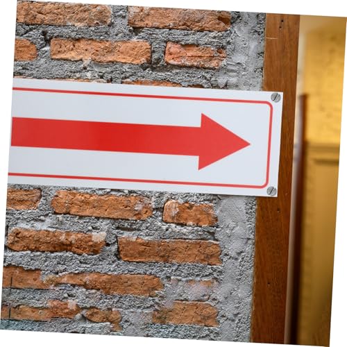 STOBAZA 4 Stück Teiliges Pfeilschild Rostfreiem Aluminiumlegierungs metall Wetterfeste Richtungsschilder für Außenbereich UV beständig Reflektierend Vielseitig für Straßen Baustellen von STOBAZA
