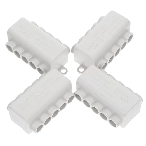 STOBAZA 4 Stück Teiliges Schraubklemmenblock mit Abdeckung Kompakter Platzsparender Kabel und Drahtverbinder für Industrielle Anwendungen Schnelle Verdrahtung bis Universeller von STOBAZA