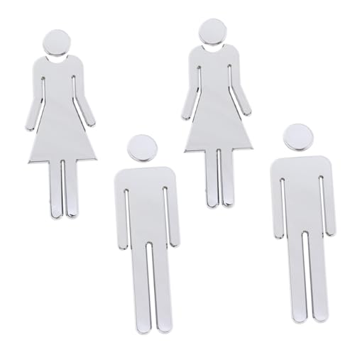 STOBAZA 4 Stück Teiliges Toilettenschild Selbstklebend Langlebige Wc Identifikationsschilder für Badezimmer und Gesellschaftliche Toiletten Einfache Montage Glatten Wänden oder Türen STOBAZA 4 Stück Teiliges Toilettenschild Selbstklebend Langlebige Wc Identifikationsschilder für Badezimmer und Gesellschaftliche Toiletten Einfache Montage Glatten Wänden oder Türen von STOBAZA