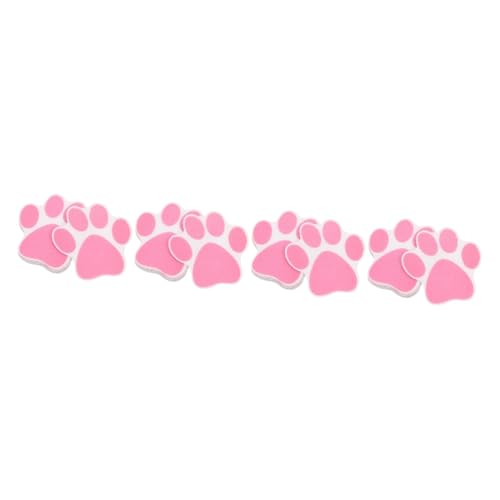 STOBAZA 40 STK Fußabdruck-Anti-rutsch-Aufkleber Hunde-fußabdruckaufkleber Aufkleber Für Duschrutschen Anti-rutsch-Aufkleber Für Die Wanne Griffe Badezimmer Aufkleber Morgen Rosa Karikatur von STOBAZA