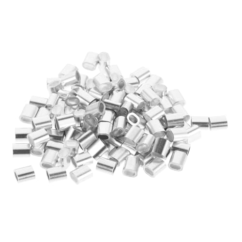 STOBAZA 400 Stück Aluminium Drahtseilklemmen Ovaler Schlauchclip Robust Leicht Installieren Für Rohre Schläuche Kabel Dauerhafte Befestigung von STOBAZA