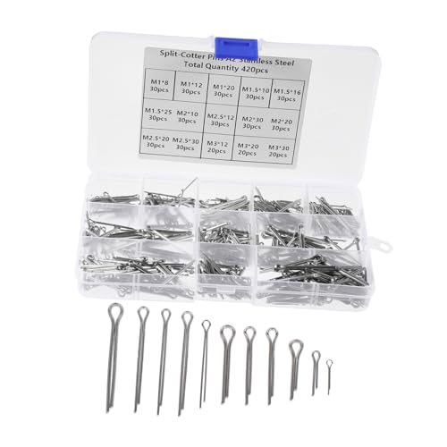 STOBAZA 420 Stück Teiliges Sortiment Edelstahl Splintstifte mit Aufbewahrungskoffer Rostfrei Langlebig Vielseitig für Landwirtschaft Garten Industrie Sichere Befestigung Pin STOBAZA 420 Stück Teiliges Sortiment Edelstahl Splintstifte mit Aufbewahrungskoffer Rostfrei Langlebig Vielseitig für Landwirtschaft Garten Industrie Sichere Befestigung Pin von STOBAZA