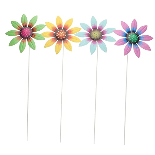 STOBAZA 4stücke Edelstahl Gartenstecker Blumen Aus Metall Langlebige Und Wetterfeste Deko Für Rasen Und Garten Wunderschöne Blumenform Für Individuelle Gestaltung von STOBAZA