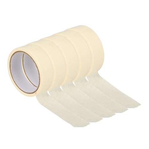 STOBAZA 5 Rollen Maler abdeckband Breit Lang Leicht Abreißbar ohne Rückstände für Malerarbeiten Heimwerker Kunstprojekte Vielseitig Einsetzbar von STOBAZA