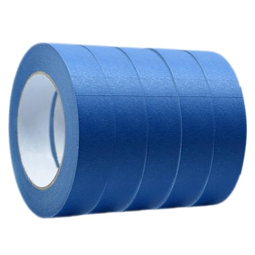 STOBAZA 5 Rollen Maskierband Breit Lang Selbstklebendes Abdeckband für Malerarbeiten Karosserie und Wände Leicht Abreißbar Präzises Kantenabkleben UV Beständig Vielseitig für Renovierung von STOBAZA