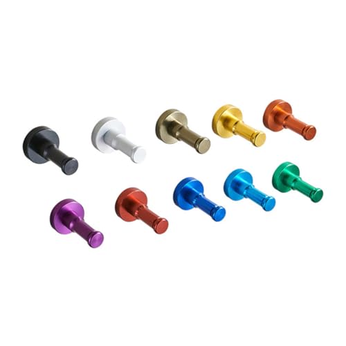 STOBAZA 5 Stück Teiliges Bunte Aluminium Wandhaken Rostfrei Vielseitig für Handtücher Mäntel Hüte Bad Schlafzimmer Küche von STOBAZA
