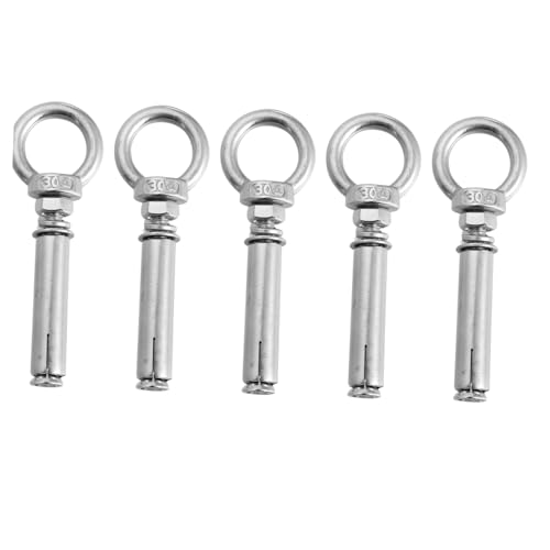 STOBAZA 5 Stück Teiliges Edelstahl Augbolzen mit Ring Korrosionsbeständige Ringschrauben für Hängedekorationen Blumentöpfe und Wäscheleinen Sichere und Praktische Befestigungslösungen STOBAZA 5 Stück Teiliges Edelstahl Augbolzen mit Ring Korrosionsbeständige Ringschrauben für Hängedekorationen Blumentöpfe und Wäscheleinen Sichere und Praktische Befestigungslösungen von STOBAZA