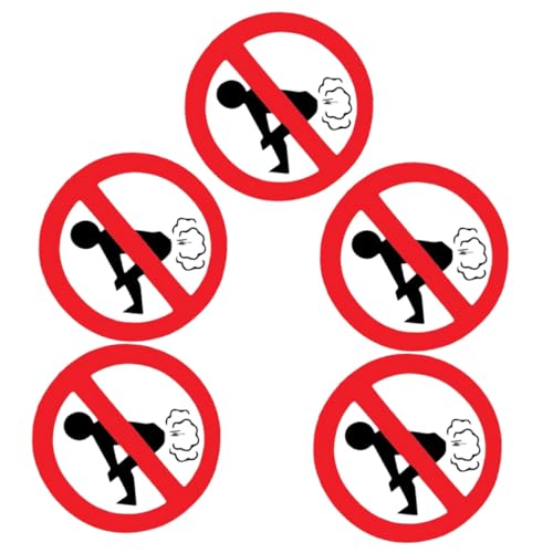 STOBAZA 5 Stück Teiliges No Farting Autoaufkleber Pet Material Starke Haftung Lustiger Warnhinweis Sichtbare Sticker für Fensterdekoration Einfache Anbringung und Entfernung STOBAZA 5 Stück Teiliges No Farting Autoaufkleber Pet Material Starke Haftung Lustiger Warnhinweis Sichtbare Sticker für Fensterdekoration Einfache Anbringung und Entfernung von STOBAZA