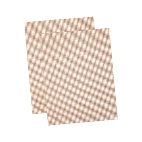 STOBAZA 5 Stück Teiliges Ptfe Grillpad Hitzebeständige Antihaftbeschichtete Grillmatten Wiederverwendbare Grillpads für Gasgrill Kohlegrill und Elektrogrill Beige von STOBAZA