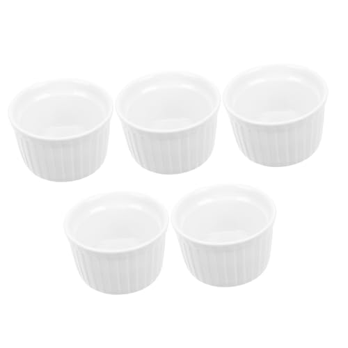 STOBAZA 5 Stück Weiße Keramik Backschalen Hitzebeständig Kleine Dessertschalen für Pudding Dessert und Mousse Rutschfest Spülmaschinenfest Moderne Auflaufformen für Backofen und STOBAZA 5 Stück Weiße Keramik Backschalen Hitzebeständig Kleine Dessertschalen für Pudding Dessert und Mousse Rutschfest Spülmaschinenfest Moderne Auflaufformen für Backofen und von STOBAZA