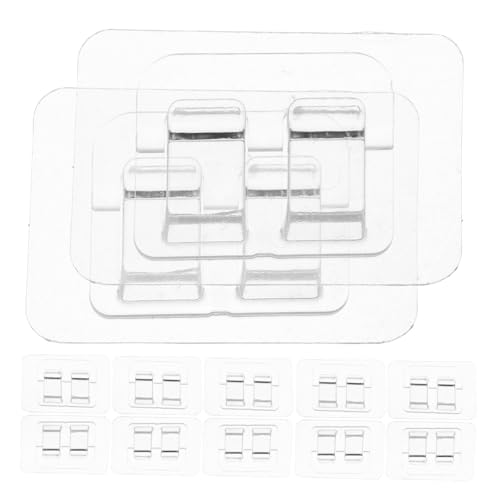 STOBAZA 50 Stück Outdoor Licht Haken Transparent Lichterkettenhaken für Außenbereich Terrasse Garten Weihnachtsbeleuchtung Einfach zu Montieren und Rückstandsfrei Entfernen Sicherer Halt von STOBAZA